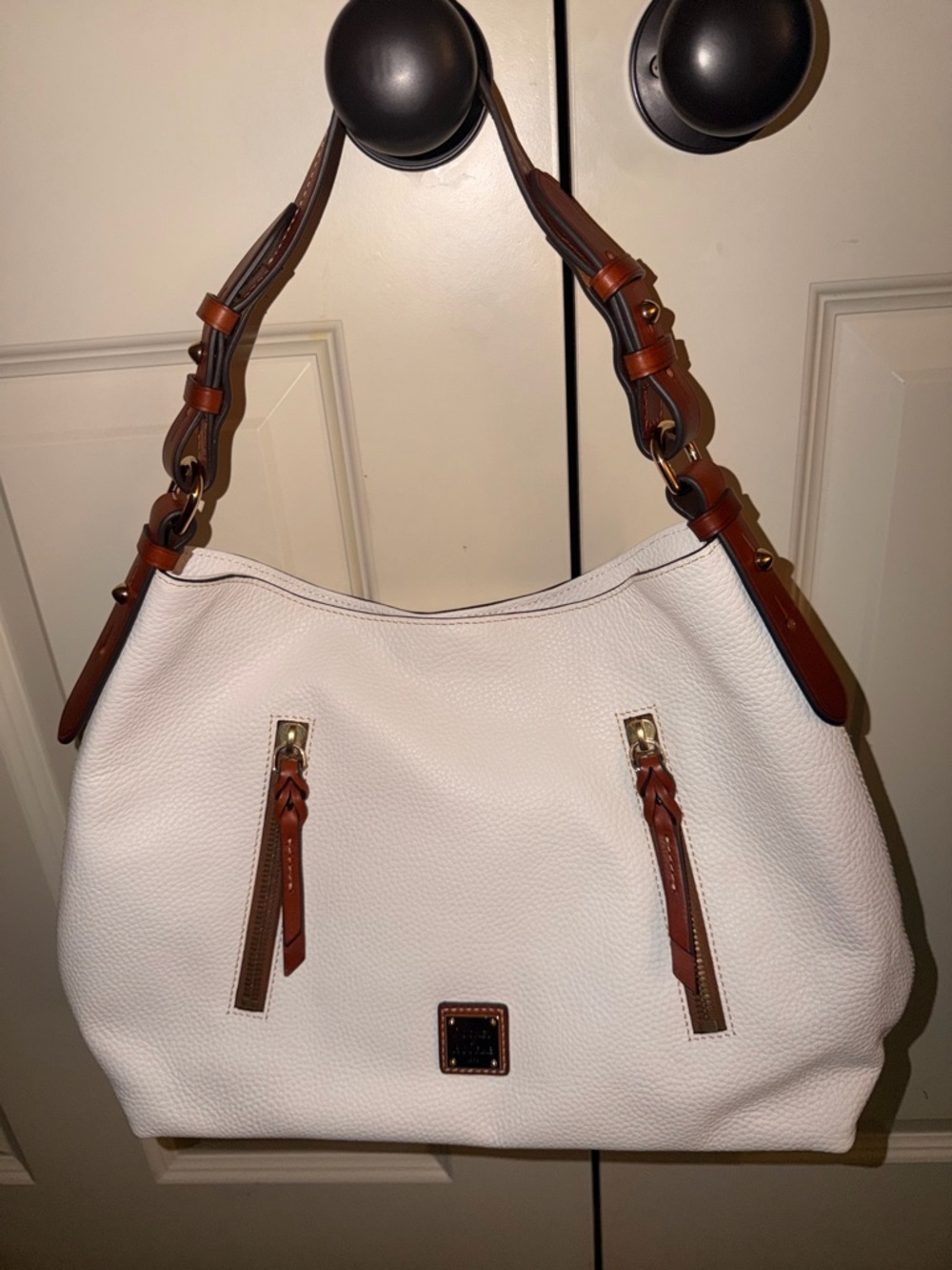 White Leather Dooney & Burke Hobo Bag - Picture 5 of 5